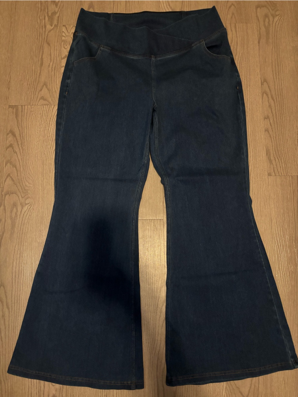 Halara dark blue crossover flare jeans size 2x